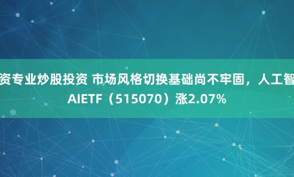 配资专业炒股投资 市场风格切换基础尚不牢固，人工智能AIETF（515070）涨2.07%